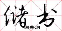 储书怎么写好看