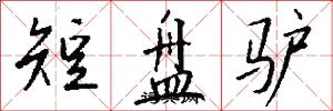 短盘驴怎么写好看