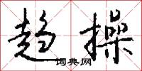 趋操怎么写好看