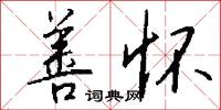 善怀怎么写好看