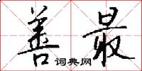 善最怎么写好看