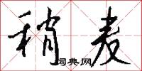 稍麦怎么写好看