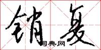 销复怎么写好看