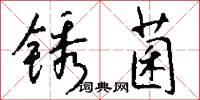 锈菌怎么写好看