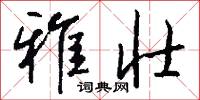 雅壮怎么写好看