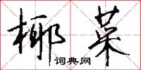 椰菜怎么写好看