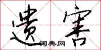 遗害怎么写好看
