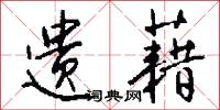 遗藉怎么写好看