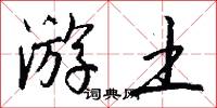 游土怎么写好看