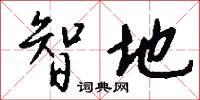 智地怎么写好看