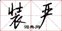 装严怎么写好看