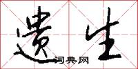遗生怎么写好看