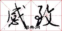 感致怎么写好看