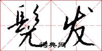 髡发怎么写好看