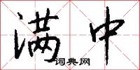 满中怎么写好看