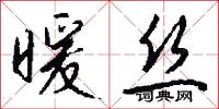 暖丝怎么写好看