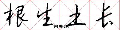 根生土长怎么写好看