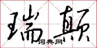 瑞颠怎么写好看