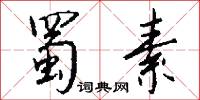 蜀素怎么写好看