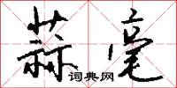 蒜毫怎么写好看