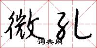 微孔怎么写好看