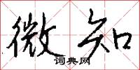 微知怎么写好看