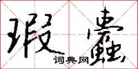 瑕蠹怎么写好看