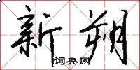 新朔怎么写好看