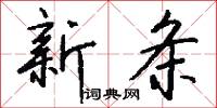新条怎么写好看