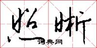 照晰怎么写好看