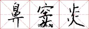鼻窦炎怎么写好看
