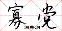 寡党怎么写好看