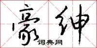 豪绅怎么写好看