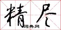 精尽怎么写好看