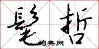 髦哲怎么写好看
