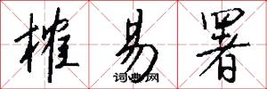 榷易署怎么写好看