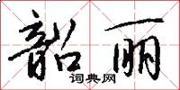 韶丽怎么写好看