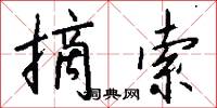 摘索怎么写好看