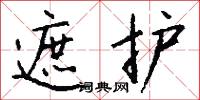 遮护怎么写好看