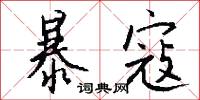 暴寇怎么写好看