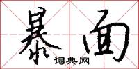 暴面怎么写好看