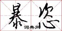 暴恣怎么写好看