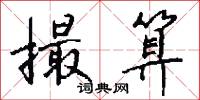 撮算怎么写好看