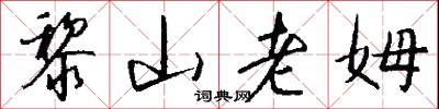 黎山老姆怎么写好看