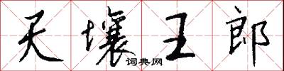 天壤王郎怎么写好看
