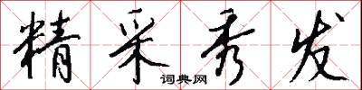 精采秀发怎么写好看