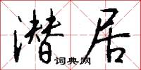 潜居怎么写好看