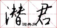 潜君怎么写好看