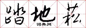 踏地菘怎么写好看