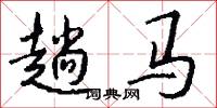 趟马怎么写好看